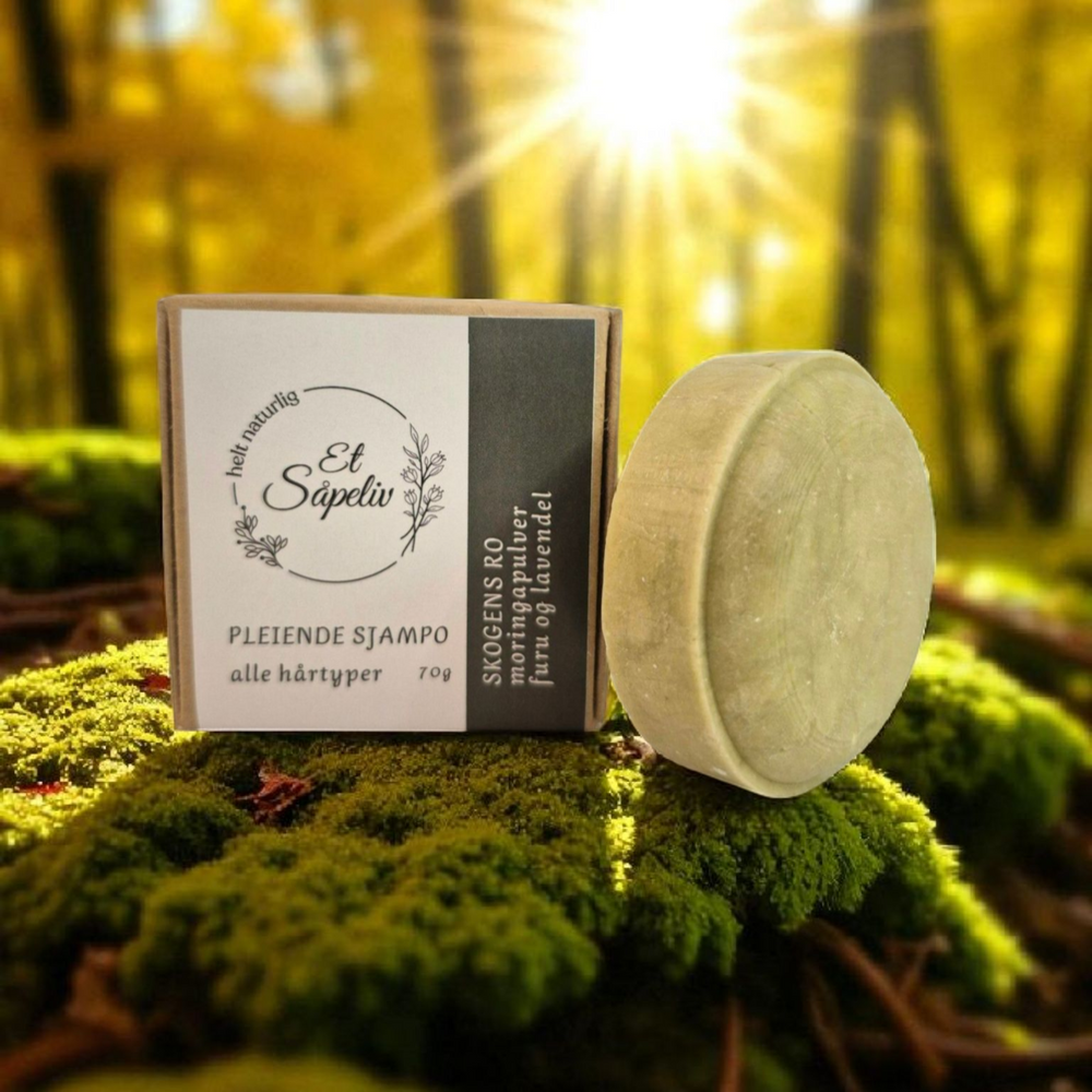 Naturlig sjampobar - Skogens ro, lavendel, gran og moringa