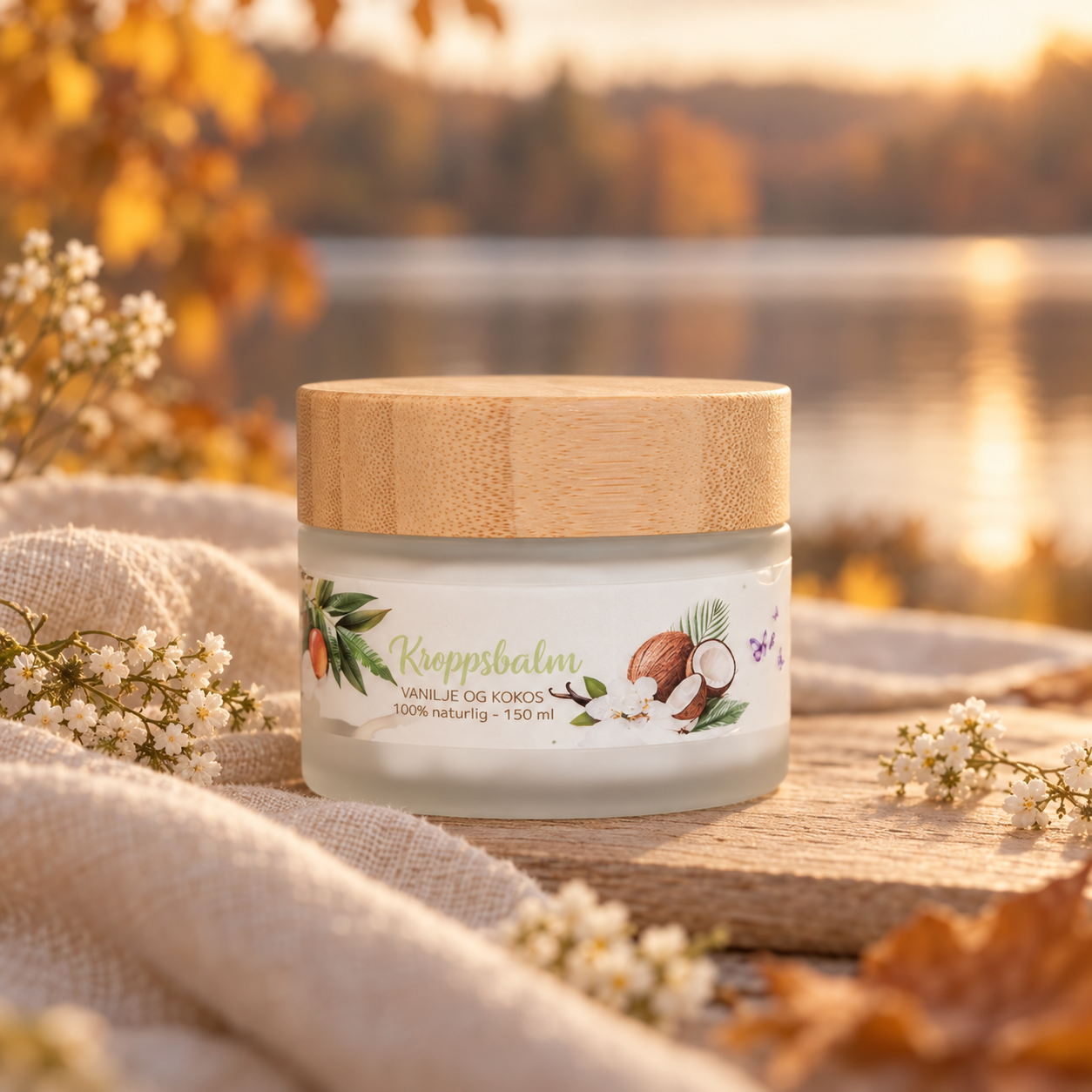 
                  
                    NYHET! 100% naturlig kroppsbalm med ekte vanilje og kokos, 150 ml
                  
                