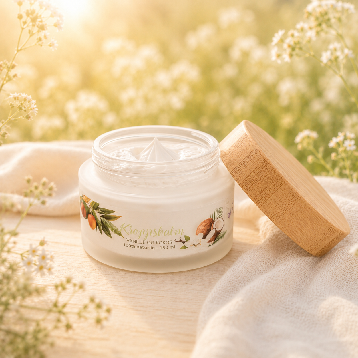 
                  
                    NYHET! 100% naturlig kroppsbalm med ekte vanilje og kokos, 150 ml
                  
                
