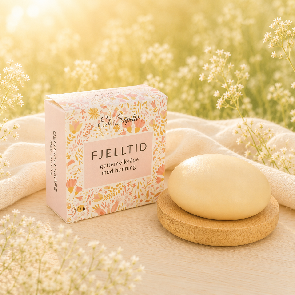 
                  
                    Fjelltid - Mild og naturlig såpebar med geitemelk og honning
                  
                