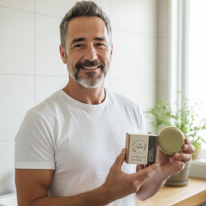 
                  
                    Naturlig sjampobar - Skogens ro, lavendel, gran og moringa
                  
                
