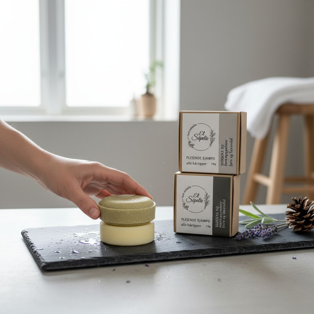 
                  
                    Naturlig sjampobar - Skogens ro, lavendel, gran og moringa
                  
                