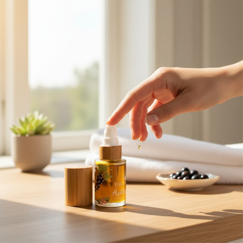 
                  
                    100% naturlig ansiktsolje for sensitiv hud - "Huldredråper", 30 ml
                  
                