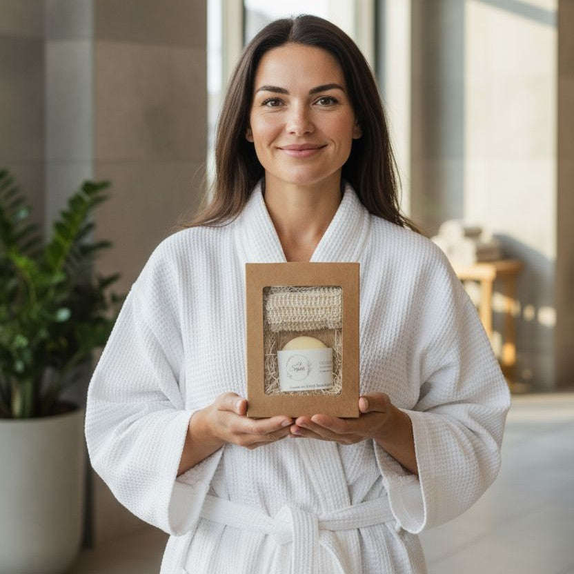 
                  
                    Gavesett med såperist, skrubbepose og såpebar
                  
                