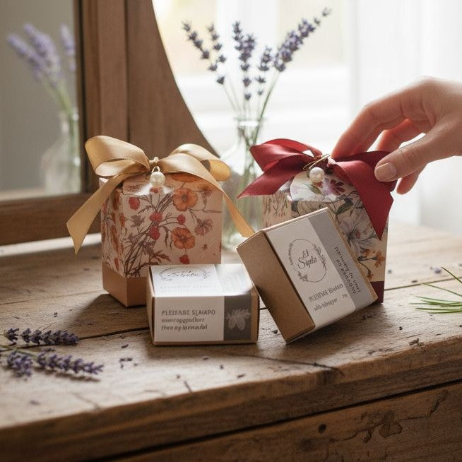 Gavesett med naturlig sjampo og balsam - Skogens ro med lavendel og gran